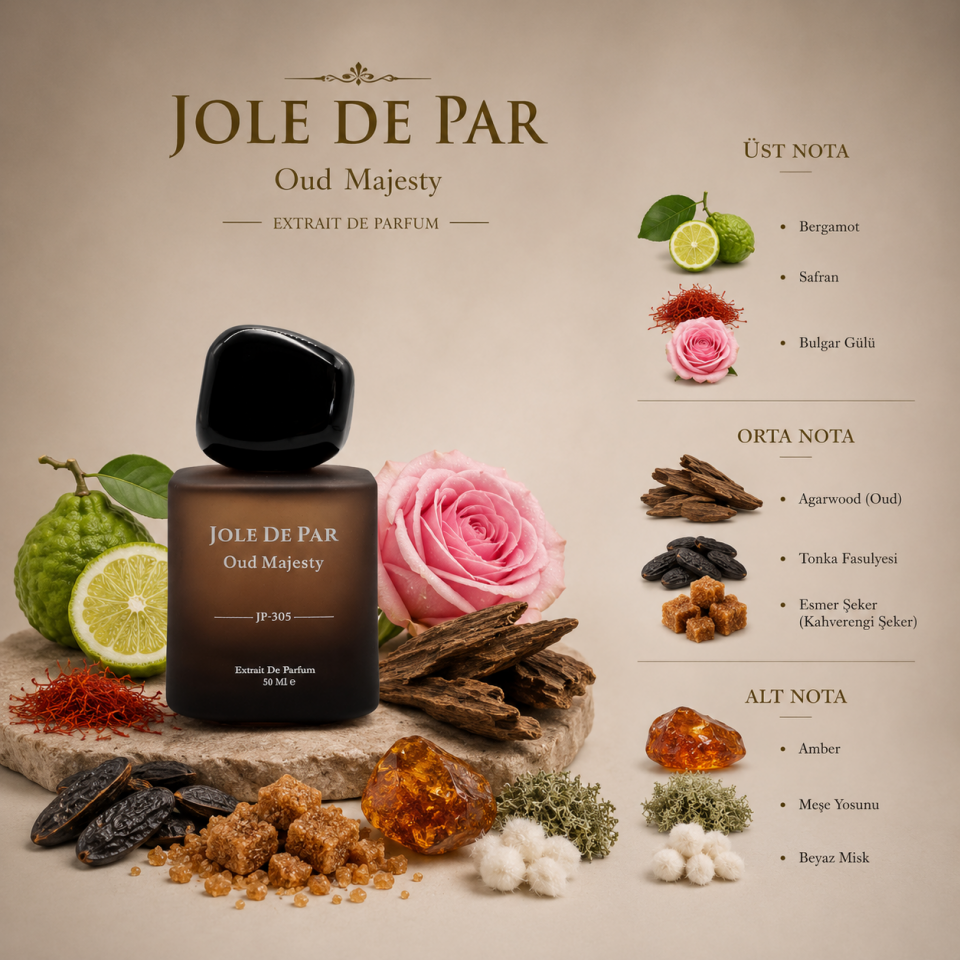 Oud Majesty JP-305 Unisex Parfüm | Oud Tonka Amberli Prestij Niş Koku