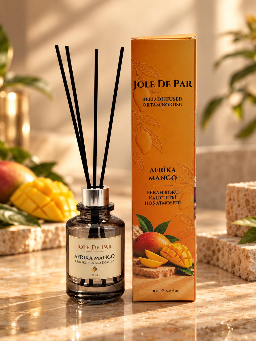 Jole De Par Afrika Mango 100 ml - Tropikal Ferahlık Çubuklu Oda Kokusu