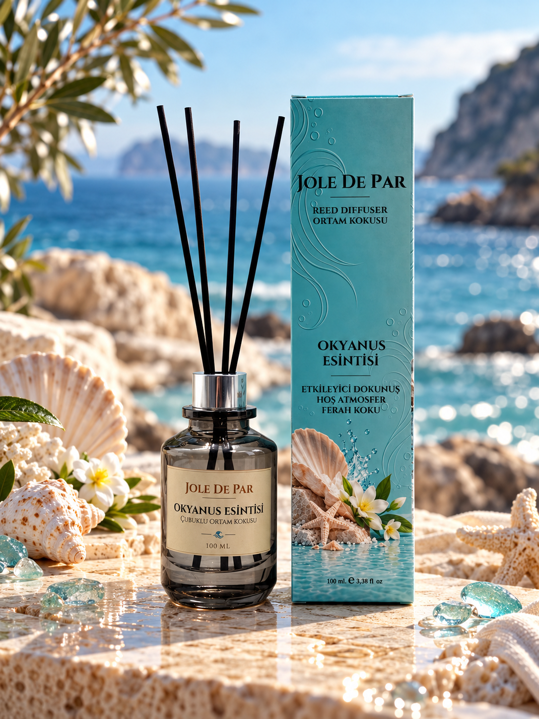 Jole De Par Okyanus Esintisi 100 ml - Ferahlatıcı ve Kalıcı Çubuklu Oda Kokusu